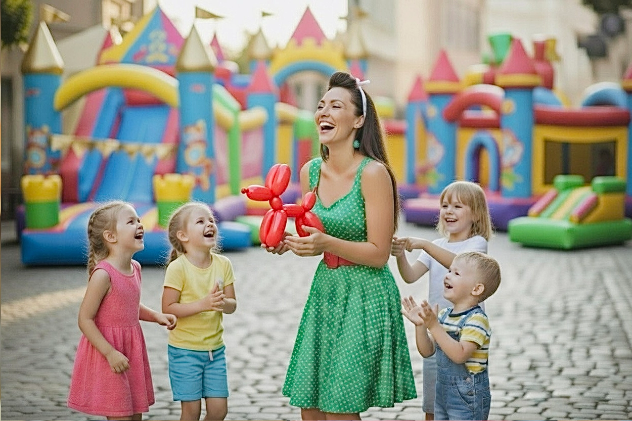 Lea-spectacle-sculpture-ballon-01 sculture avec ballons pour évènement enfants Toulon Var